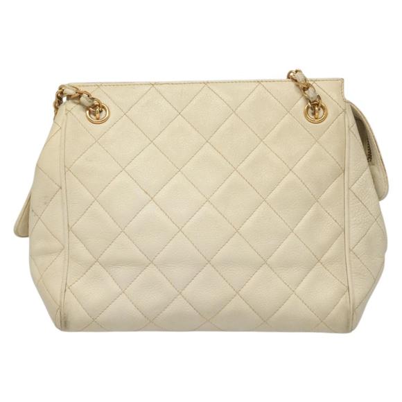 Chanel White Leather shoulder - Picture 1 of 10